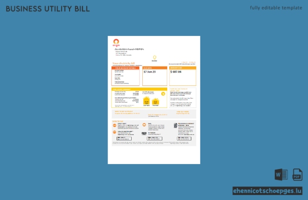 Beispielseite 1 einer Stromrechnung des Energieversorgers Origin aus New South Wales (NSW).